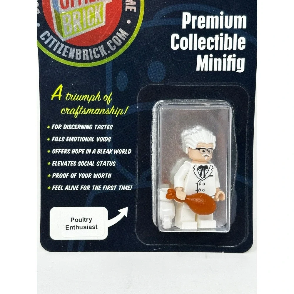 Citizen Brick Poultry Enthusiast Custom Printed Minifig Colonel Chicken